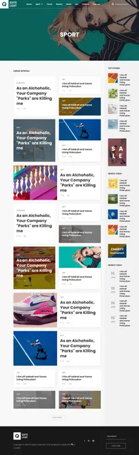 quitelight mini website template desktop screenshot