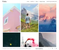 foto mini website template desktop screenshot