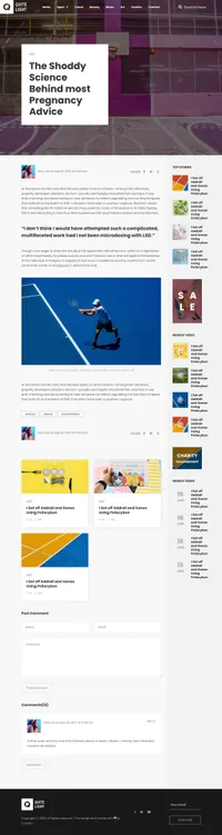 quitelight mini website template desktop screenshot