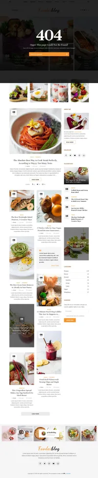 foodeiblog mini website template desktop screenshot