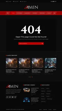 amin mini website template desktop screenshot