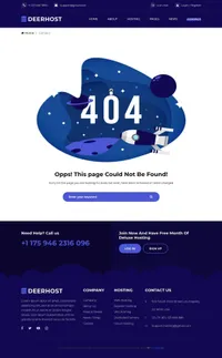deerhost mini website template desktop screenshot