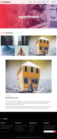 dreamrs mini website template desktop screenshot