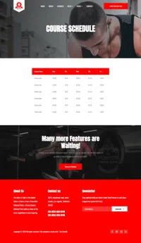 fitfloss mini website template desktop screenshot