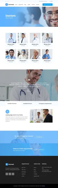 docmed mini website template desktop screenshot