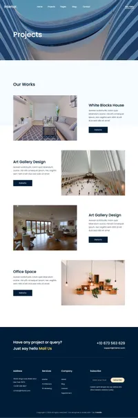 interior-2 mini website template desktop screenshot
