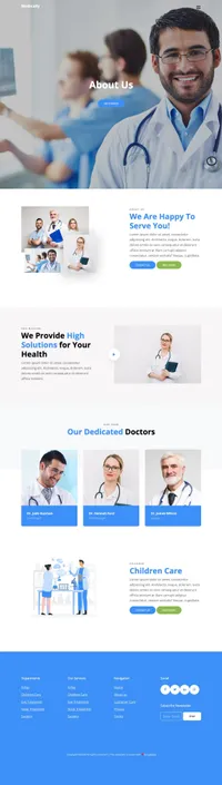medically mini website template desktop screenshot