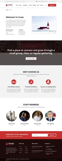 crose mini website template desktop screenshot
