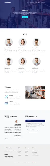 foundation2 mini website template desktop screenshot