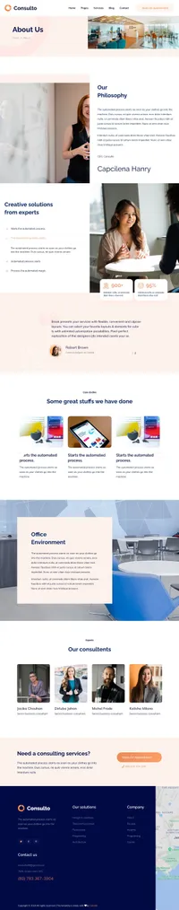 consulto mini website template desktop screenshot
