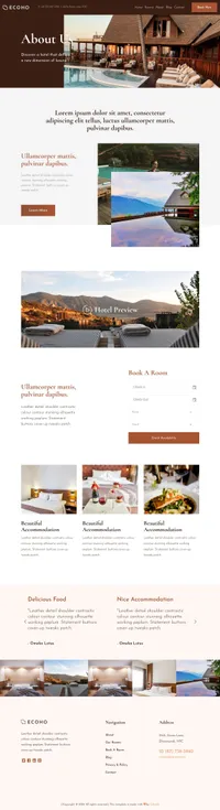 ecoho mini website template desktop screenshot