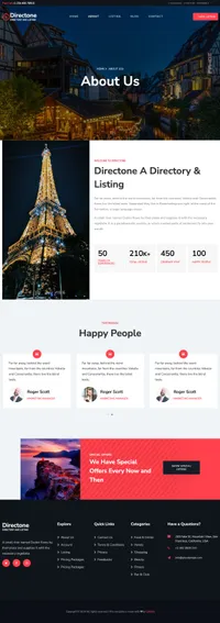 directone mini website template desktop screenshot