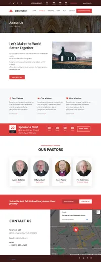 libchurch mini website template desktop screenshot