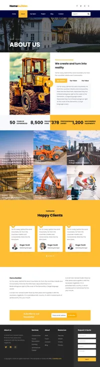 homebuilder mini website template desktop screenshot