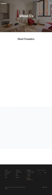 casahotel mini website template desktop screenshot