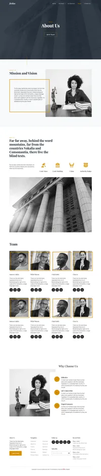 fective mini website template desktop screenshot