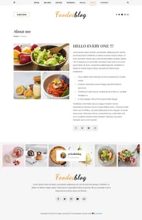 foodeiblog mini website template desktop screenshot