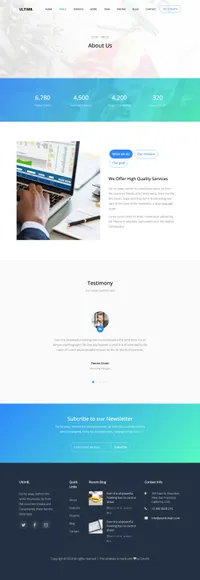 ultim8 mini website template desktop screenshot