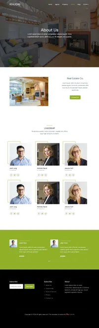 realtors mini website template desktop screenshot