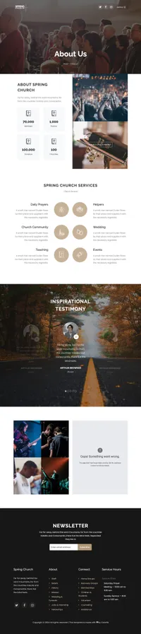 spring mini website template desktop screenshot