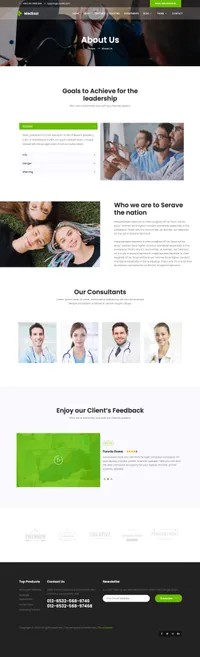 medical-2 mini website template desktop screenshot