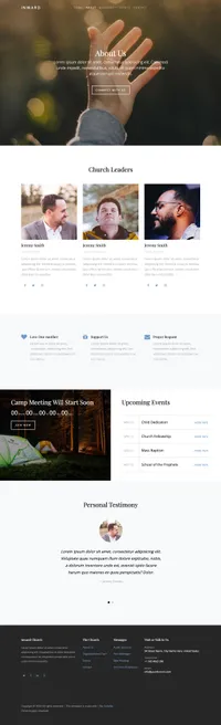 inward mini website template desktop screenshot