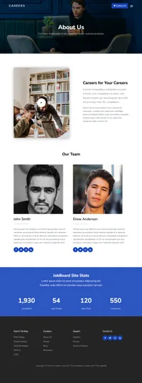 careers mini website template desktop screenshot