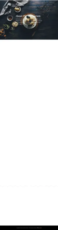 diner mini website template desktop screenshot