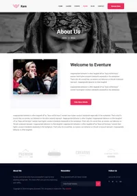 kare mini website template desktop screenshot