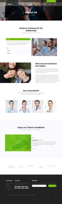 medical mini website template desktop screenshot