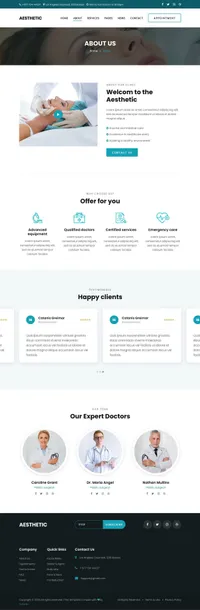 aesthetic mini website template desktop screenshot