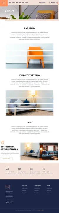 furn mini website template desktop screenshot