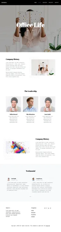 innova mini website template desktop screenshot