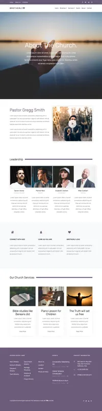 brotherlylove mini website template desktop screenshot