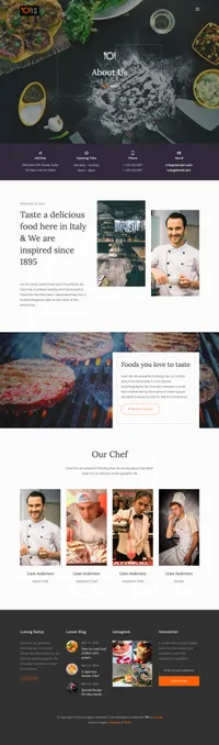 luto mini website template desktop screenshot