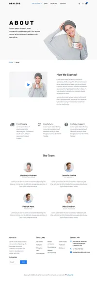 dealers mini website template desktop screenshot