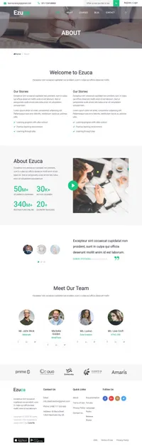 ezuca mini website template desktop screenshot