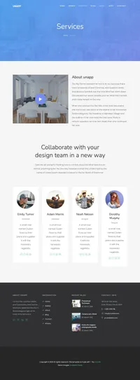 unapp mini website template desktop screenshot