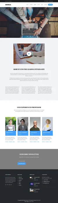 eskwela mini website template desktop screenshot