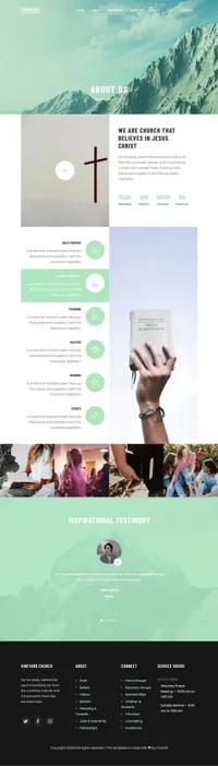 vineyard mini website template desktop screenshot