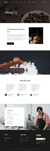 buri mini website template desktop screenshot