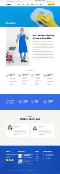 cleanex mini website template desktop screenshot