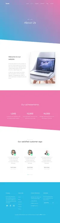 racks mini website template desktop screenshot
