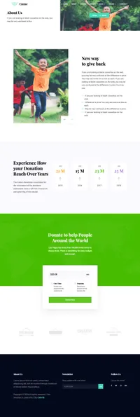 cause mini website template desktop screenshot