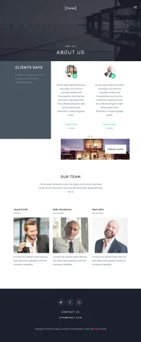 tough mini website template desktop screenshot
