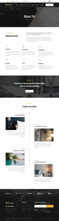 hiroto mini website template desktop screenshot
