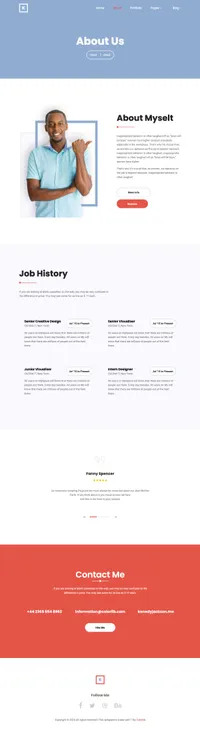 kenedy mini website template desktop screenshot