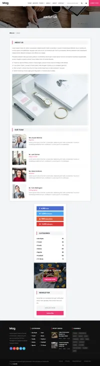 mag mini website template desktop screenshot