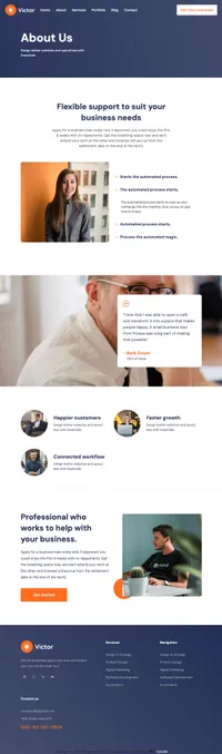 victor mini website template desktop screenshot