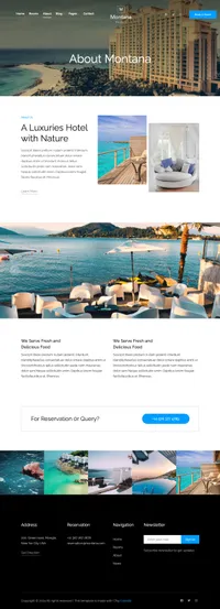 montana mini website template desktop screenshot